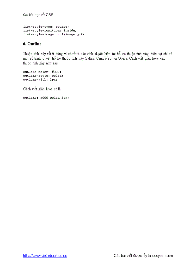 image for page Tài liệu học CSS Tiếng Việt