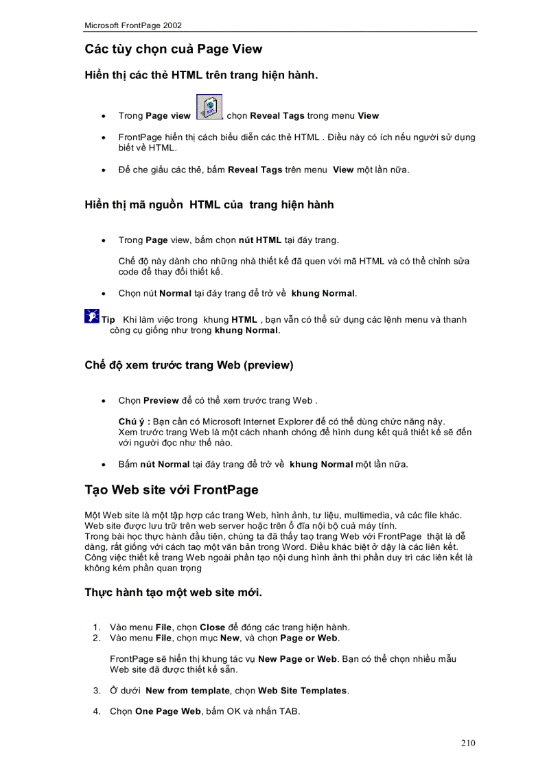 image for page Tự học Microsoft FrontPage