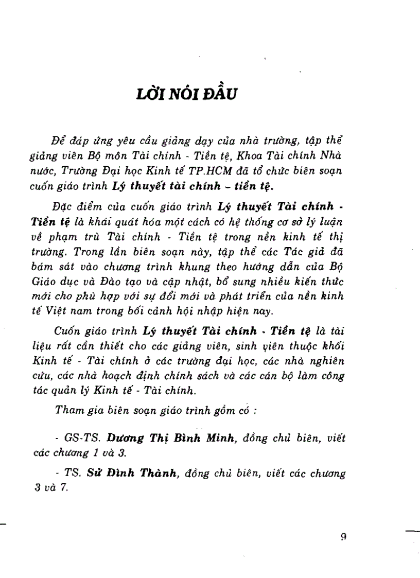 image for page Giáo trình lý thuyết tài chính tiền tệ