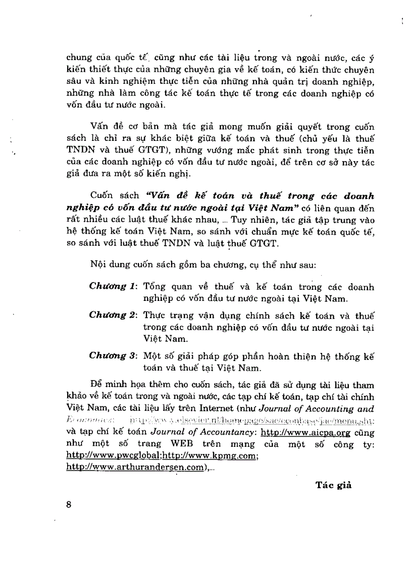 image for page Giáo trình kế toán và thuế trong doanh nghiệp có vốn đầu tư nước ngoài