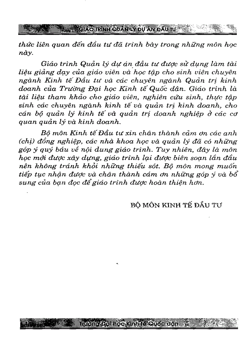 image for page Giáo trình nguyên lý dự án đầu tư