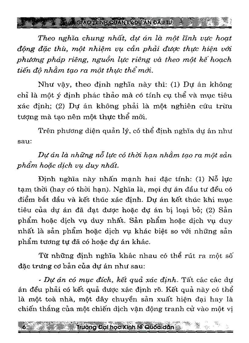 image for page Giáo trình nguyên lý dự án đầu tư