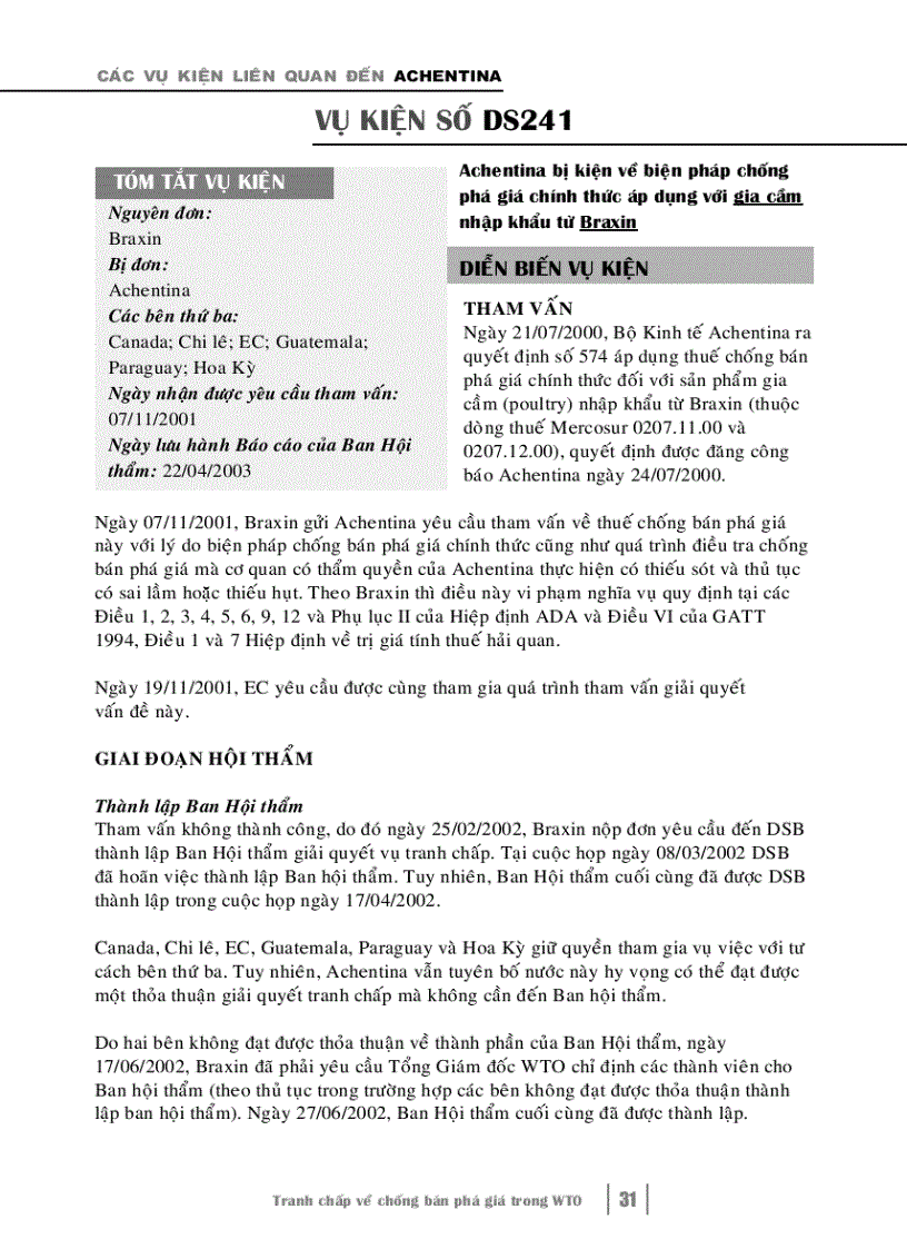 image for page Tranh chấp về chống bán phá giá trong WTO
