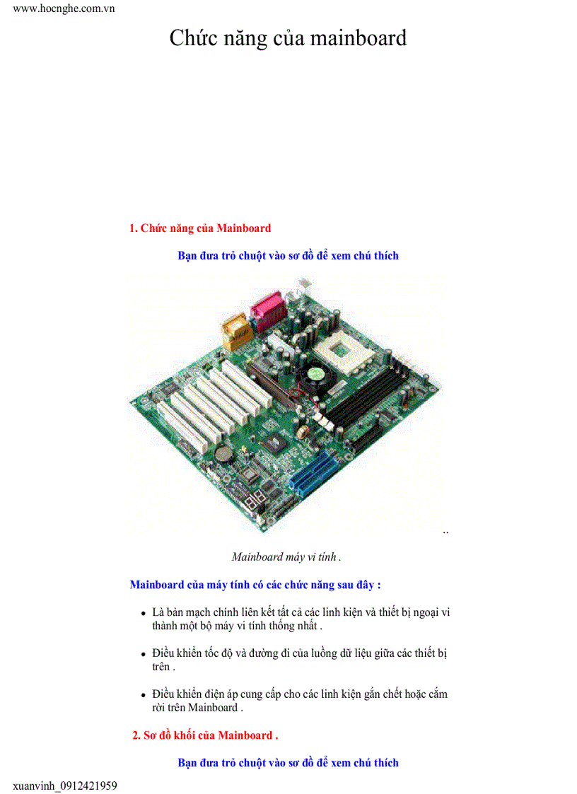 image for page Tìm hiểu các chức năng và xử lý sự cố của Mainboard