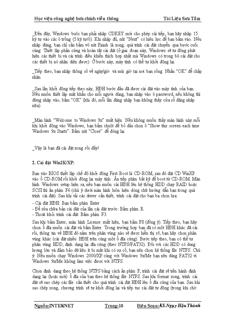 image for page Tài liệu cài đặt và lắp ráp máy tính