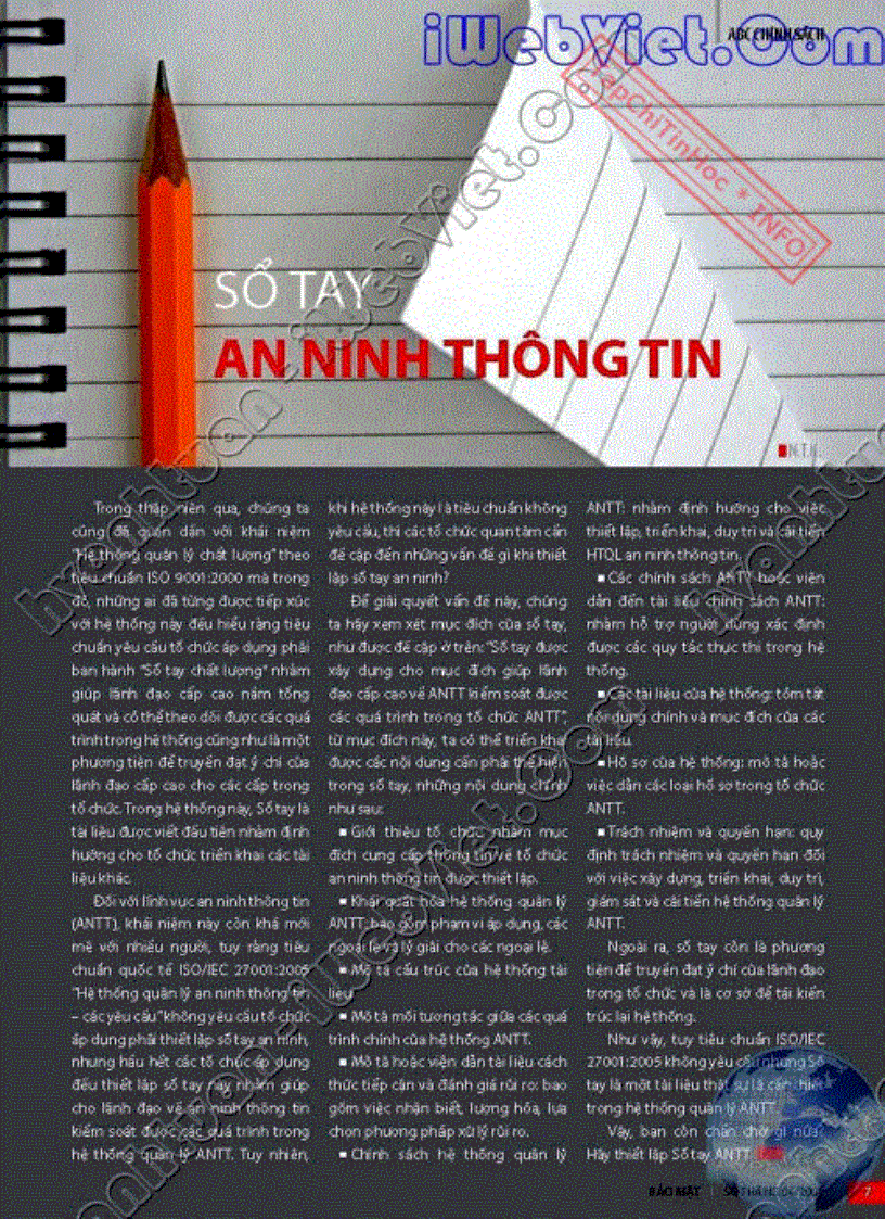 image for page Tạp chí Bảo Mật số tháng 4 2009