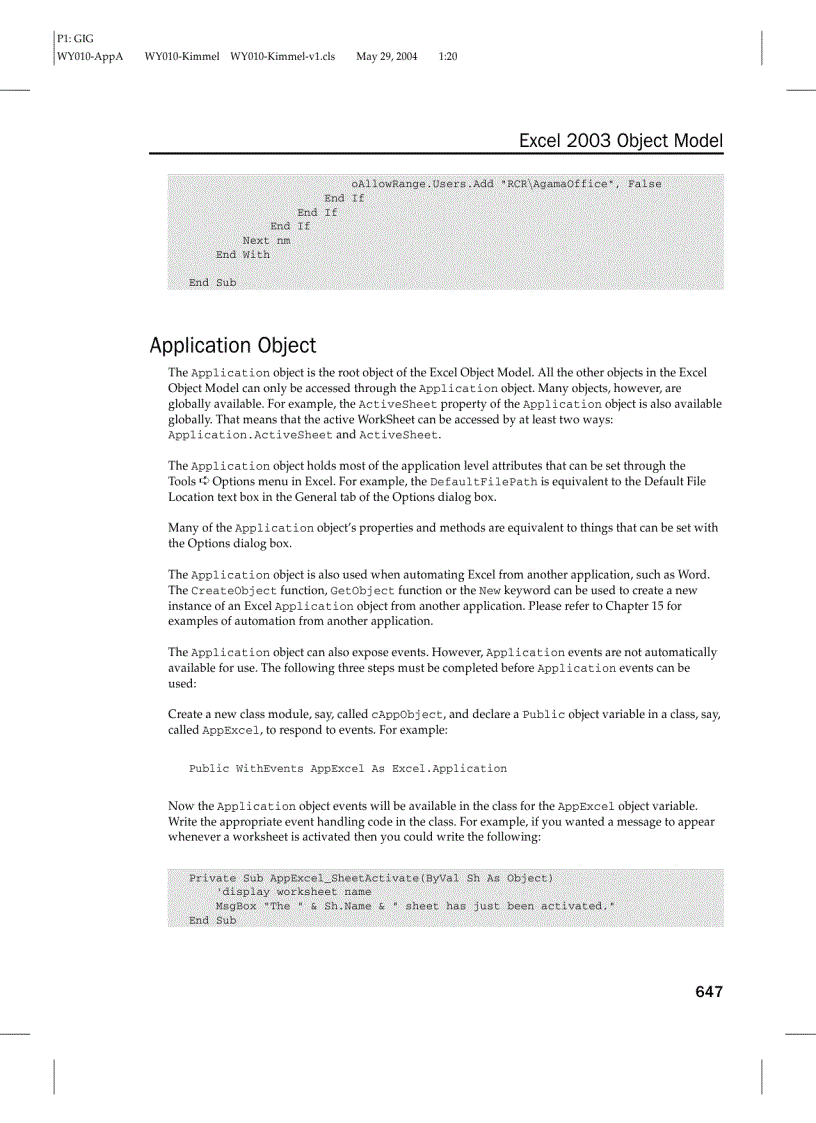 image for page Các đối tượng trong Excel