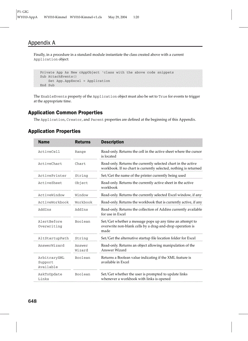 image for page Các đối tượng trong Excel