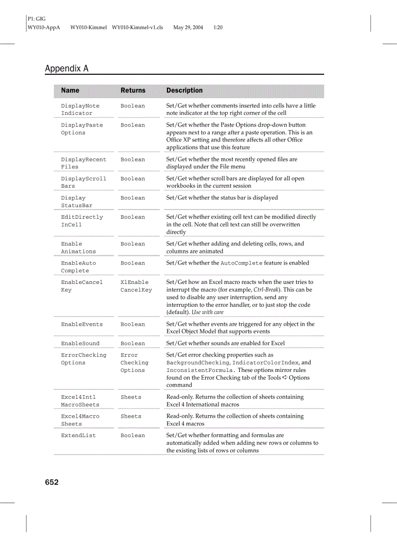 image for page Các đối tượng trong Excel