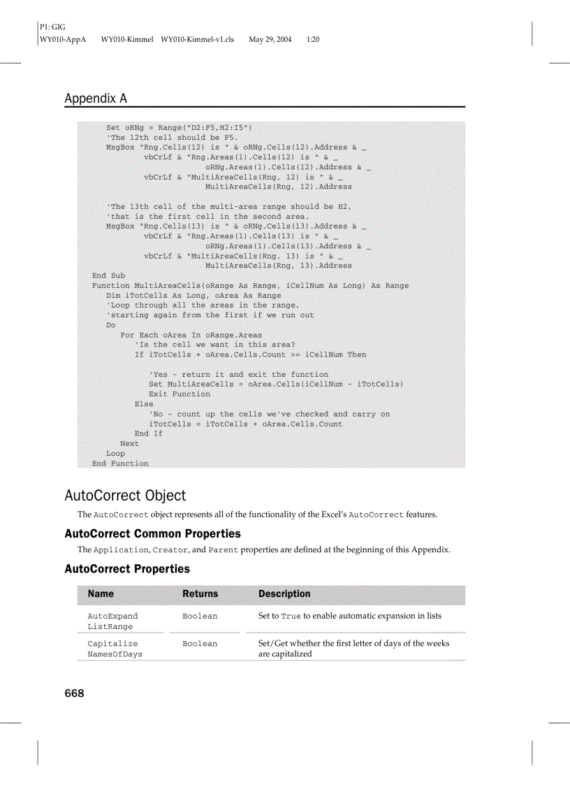 image for page Các đối tượng trong Excel
