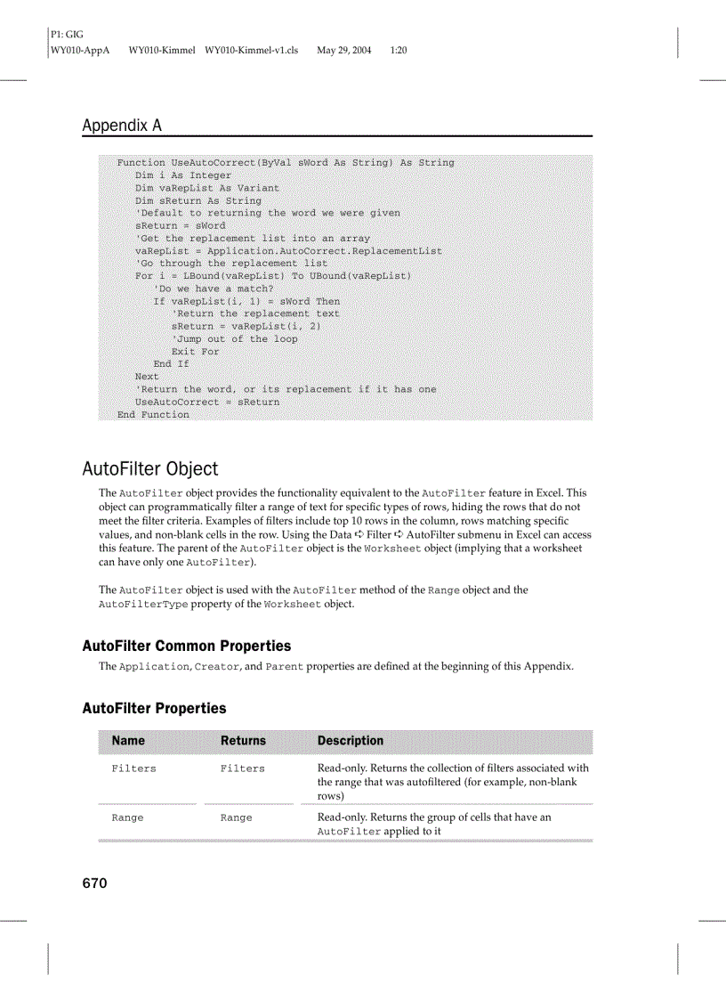 image for page Các đối tượng trong Excel