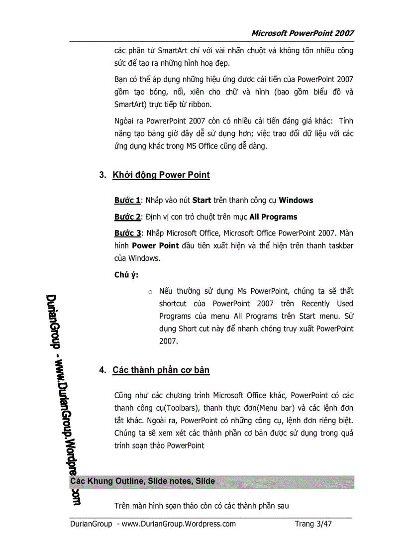 image for page Giáo trình MS PowerPoint 2007