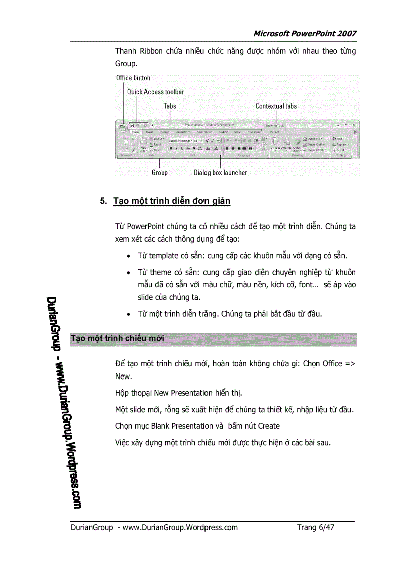 image for page Giáo trình MS PowerPoint 2007