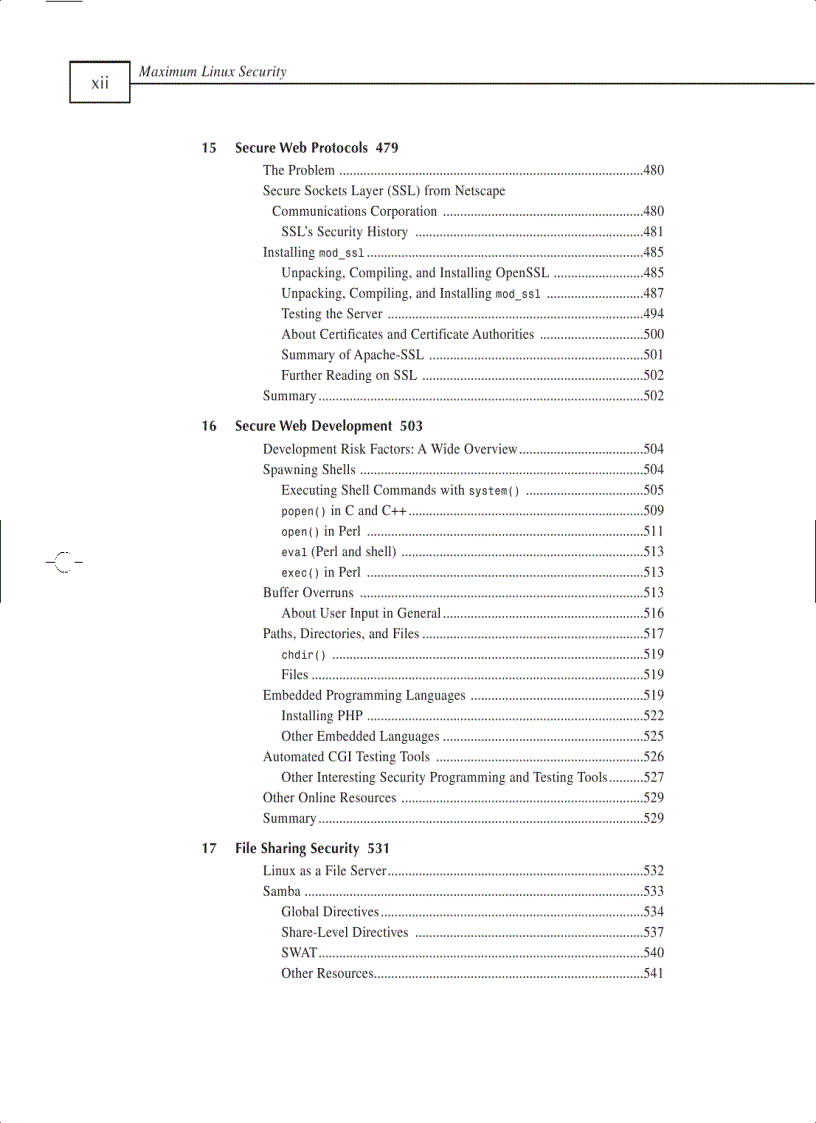 image for page Maximum Linux Security 2nd Edition