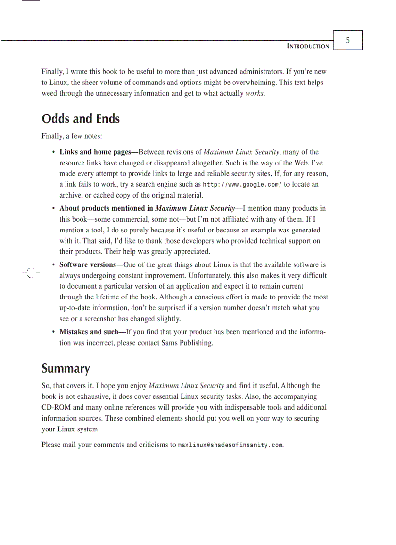 image for page Maximum Linux Security 2nd Edition