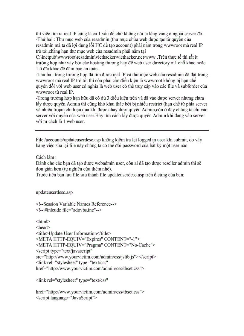 image for page Các bước để hack server