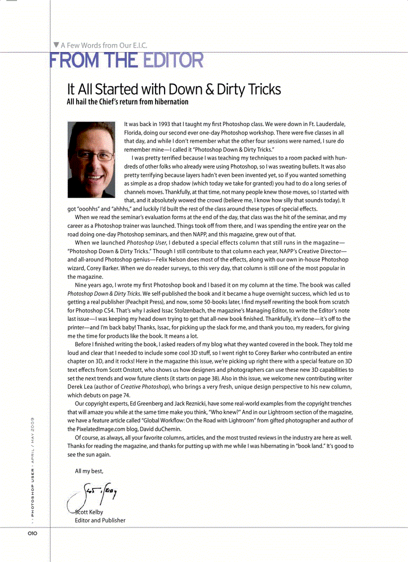 image for page Photoshop User Magazine April 2009