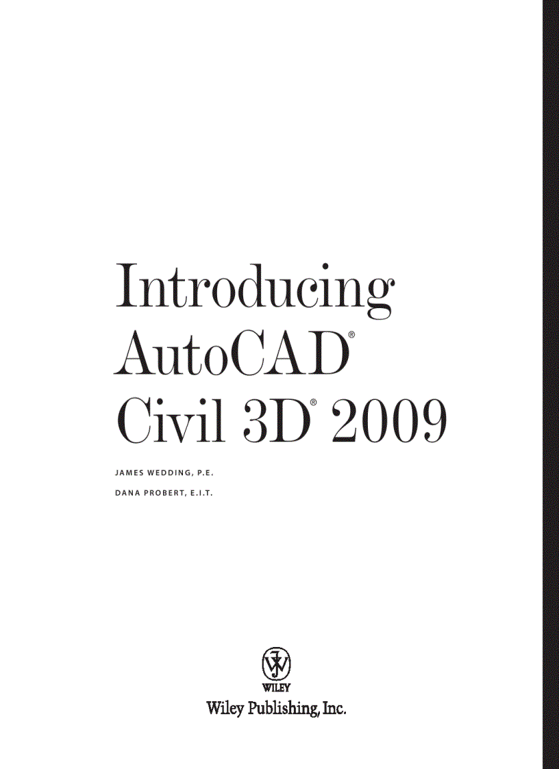 Introducing AutoCAD Civil 3D 2009