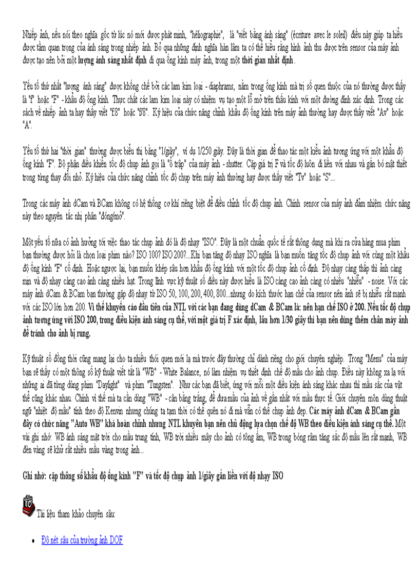 image for page Hướng dẫn chụp ảnh số từ A Z