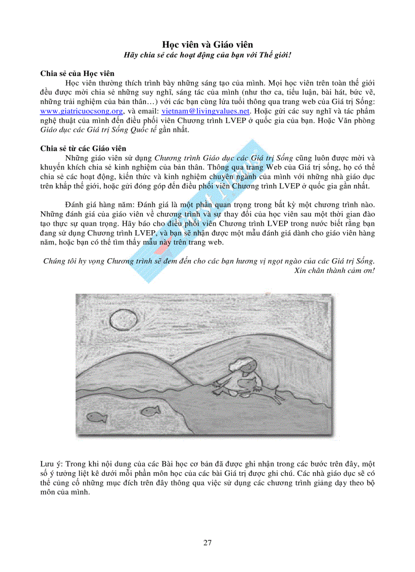 image for page Những giá trị sống cho tuổi trẻ