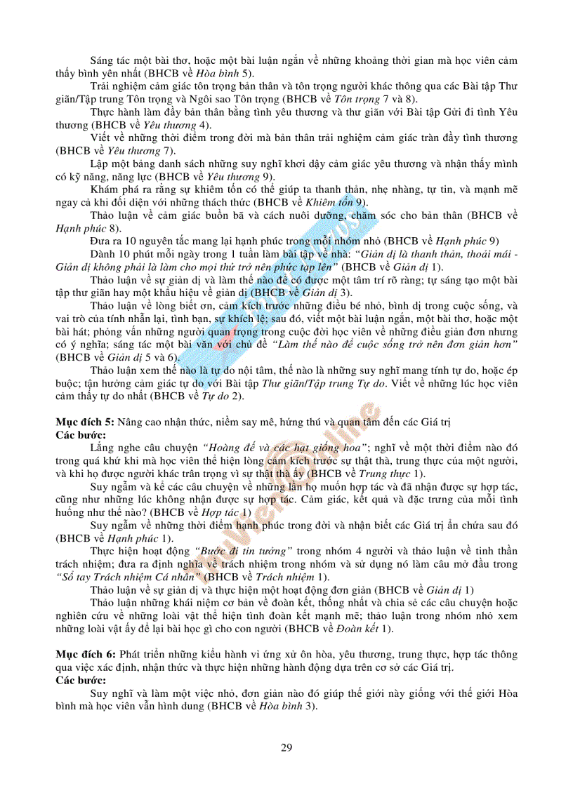 image for page Những giá trị sống cho tuổi trẻ