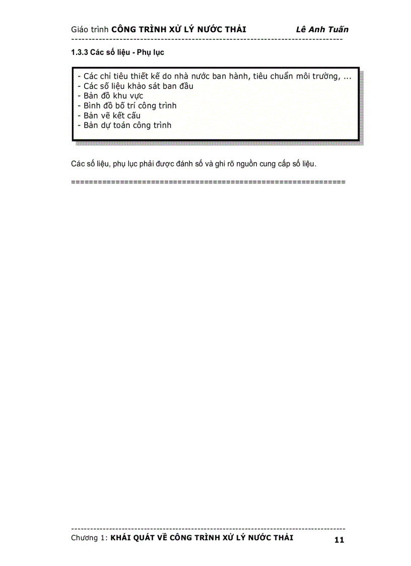 image for page Bài giảng Hệ thống công trình xử lý nước thải