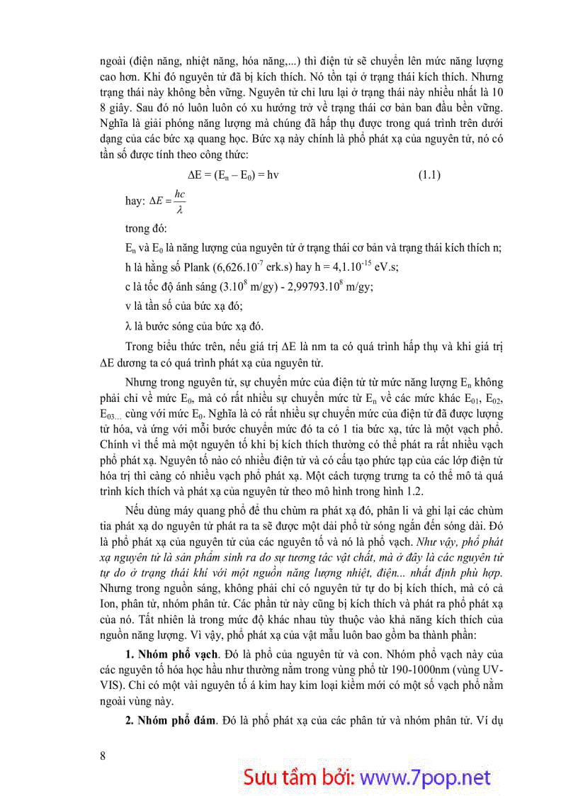 image for page Phương Pháp Phân Tích Phổ Nguyên Tử Giáo trình và tài liệu