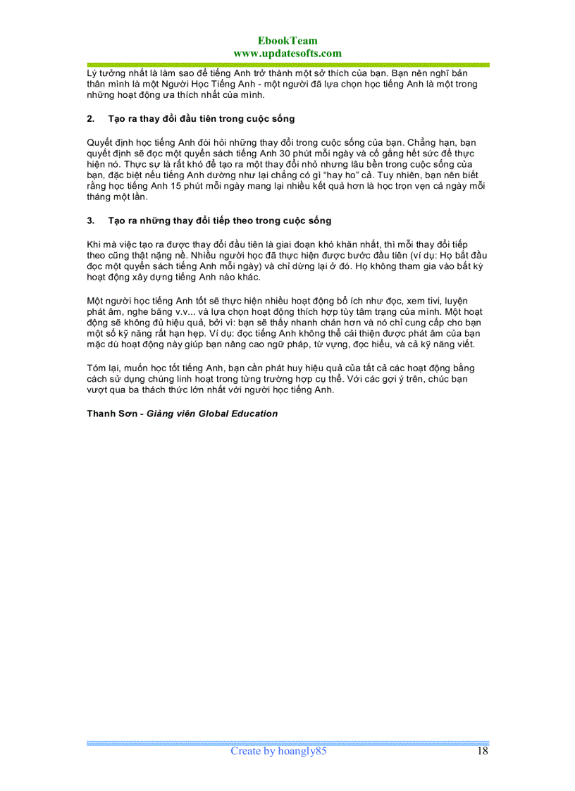 image for page Kinh nghiệm học tiếng anh mọi lứa tuổi gồm 58 trang