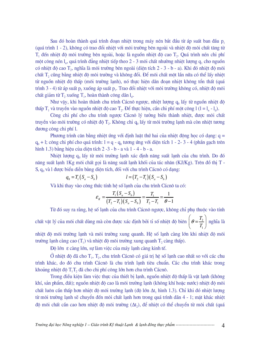 image for page Giáo trình kỹ thuật lạnh và lạnh đông thực phẩm