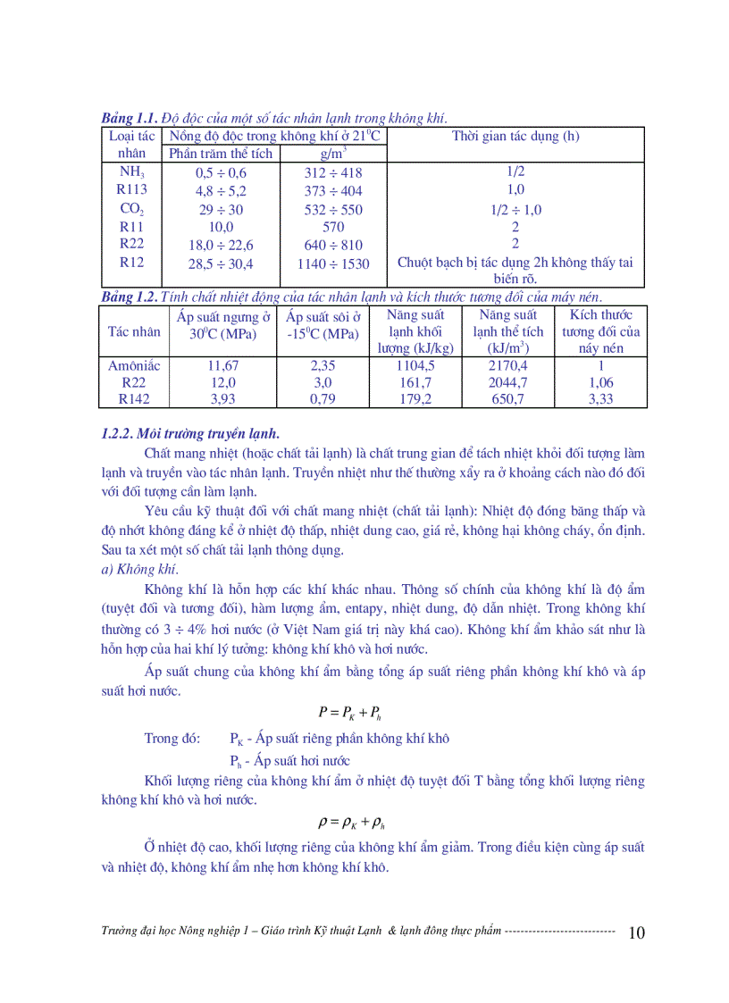 image for page Giáo trình kỹ thuật lạnh và lạnh đông thực phẩm