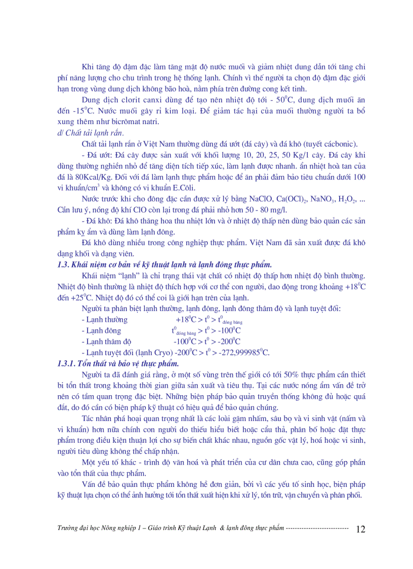 image for page Giáo trình kỹ thuật lạnh và lạnh đông thực phẩm