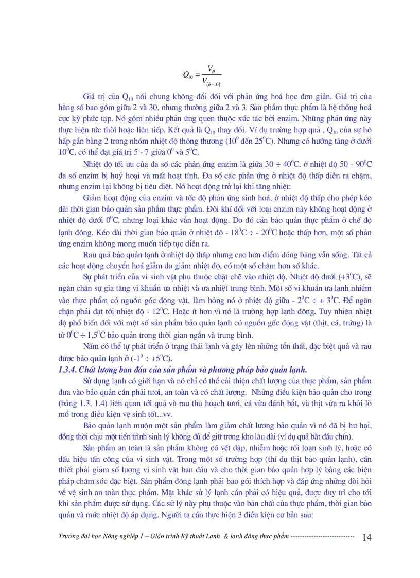 image for page Giáo trình kỹ thuật lạnh và lạnh đông thực phẩm