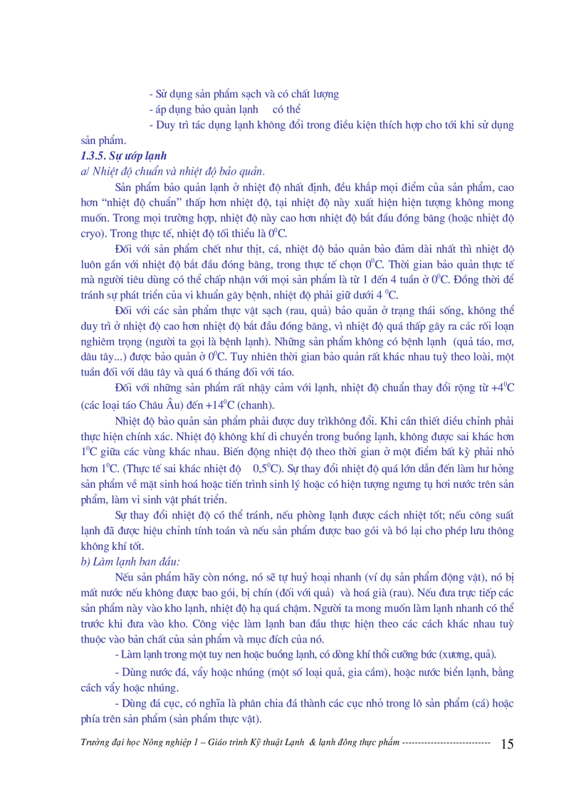 image for page Giáo trình kỹ thuật lạnh và lạnh đông thực phẩm