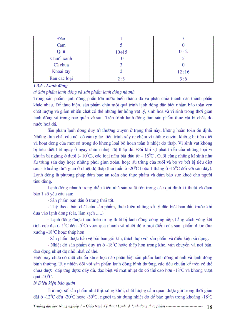 image for page Giáo trình kỹ thuật lạnh và lạnh đông thực phẩm