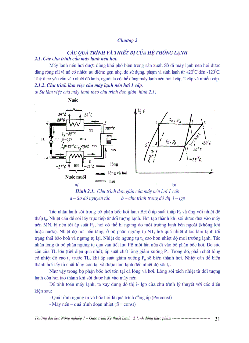 image for page Giáo trình kỹ thuật lạnh và lạnh đông thực phẩm