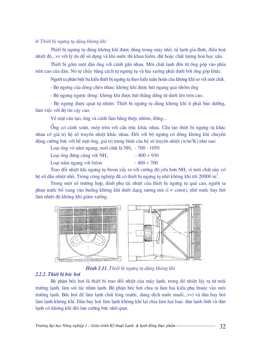 image for page Giáo trình kỹ thuật lạnh và lạnh đông thực phẩm