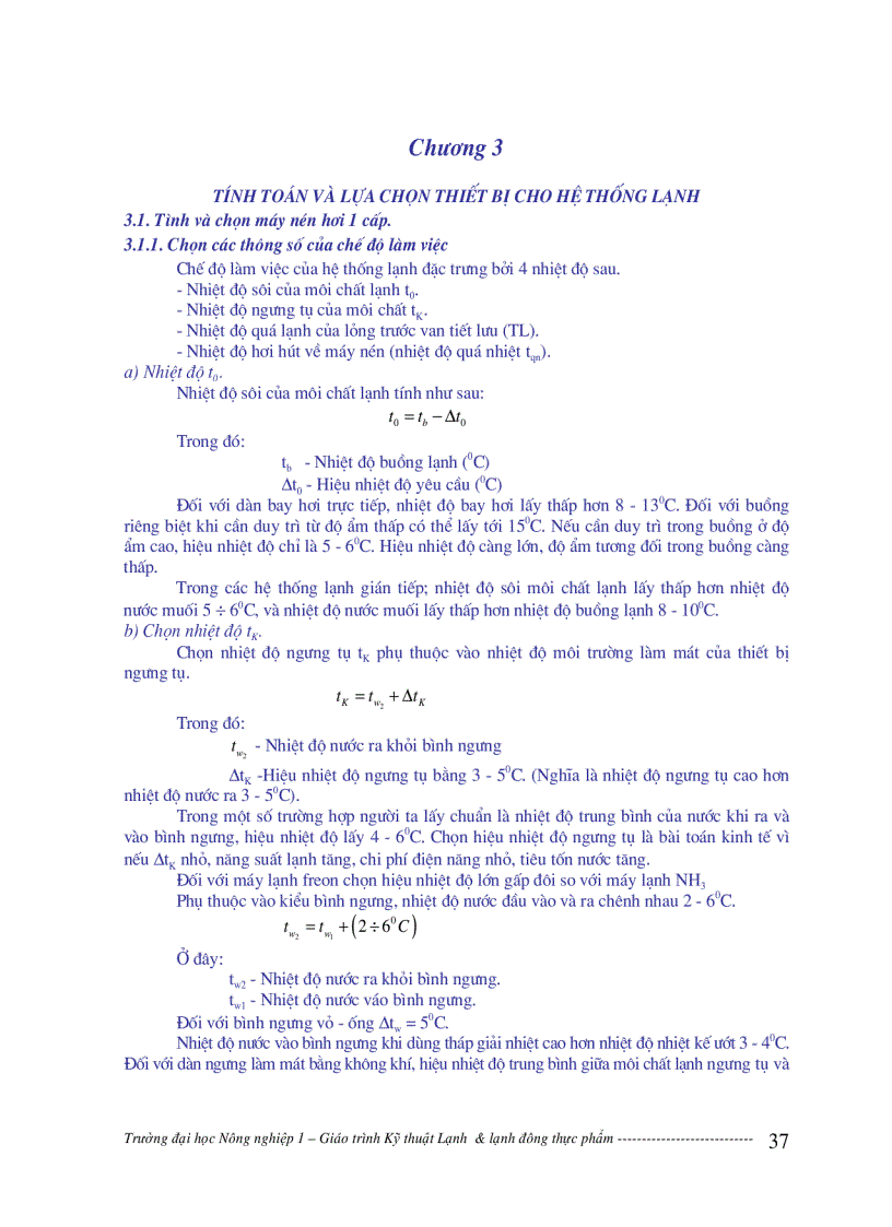 image for page Giáo trình kỹ thuật lạnh và lạnh đông thực phẩm