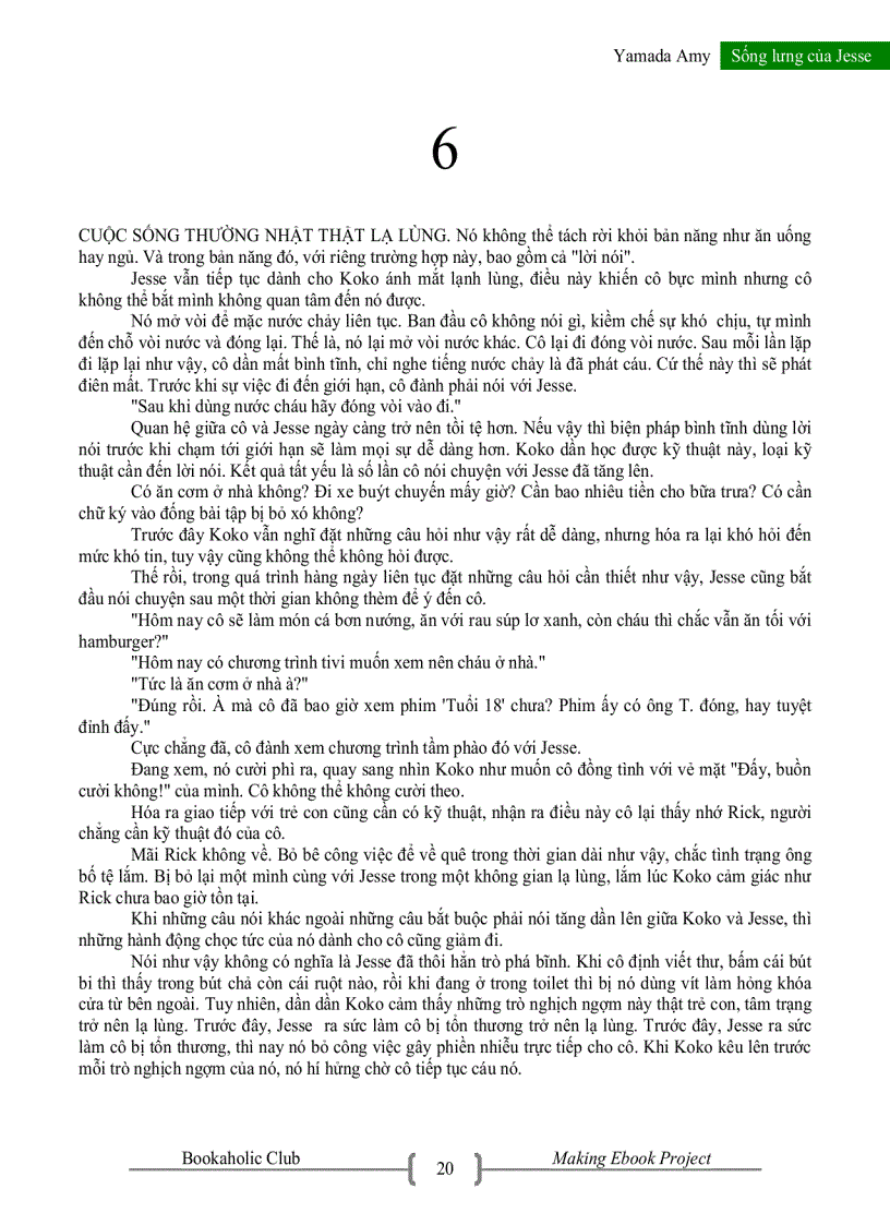 image for page Sống Lưng Của Jesse Yamada Amy Thuỳ Dương Na dịch