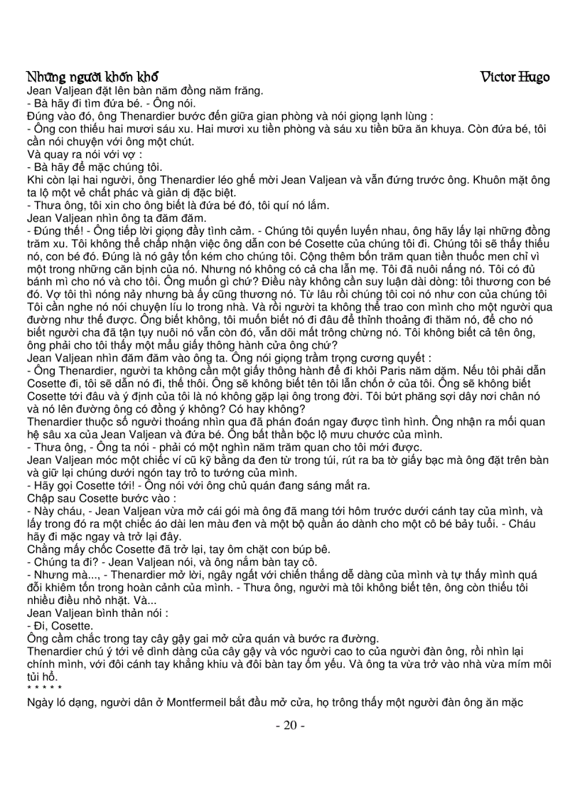 image for page Những người khốn khổ Victor Hugo