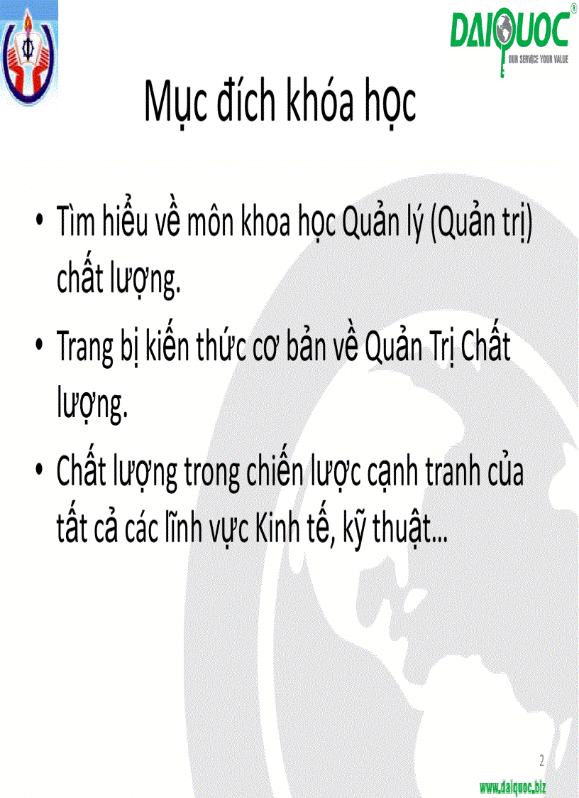 image for page Quản trị chất lượng giáo trình