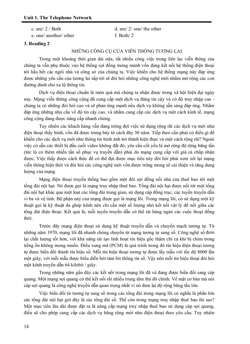 image for page Tiếng Anh chuyên ngành Điện tử Viễn Thông 1