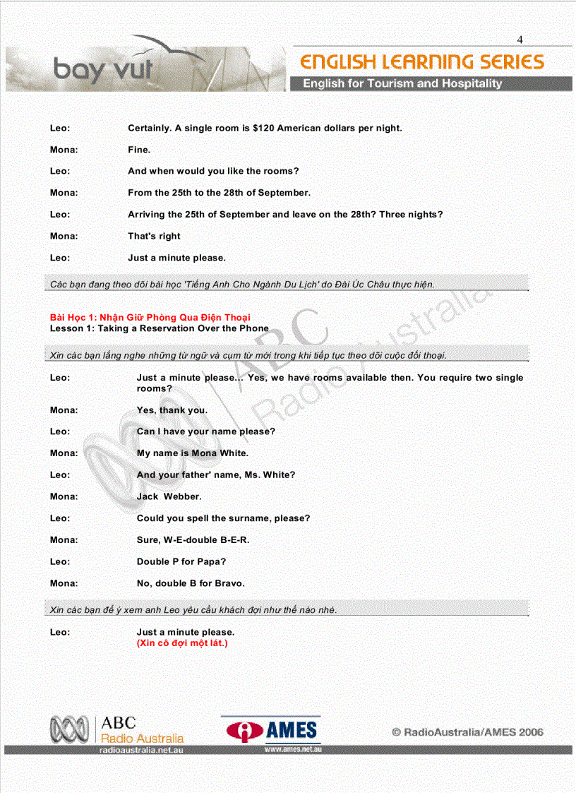 image for page Tiếng Anh Chuyên Ngành Du lịch