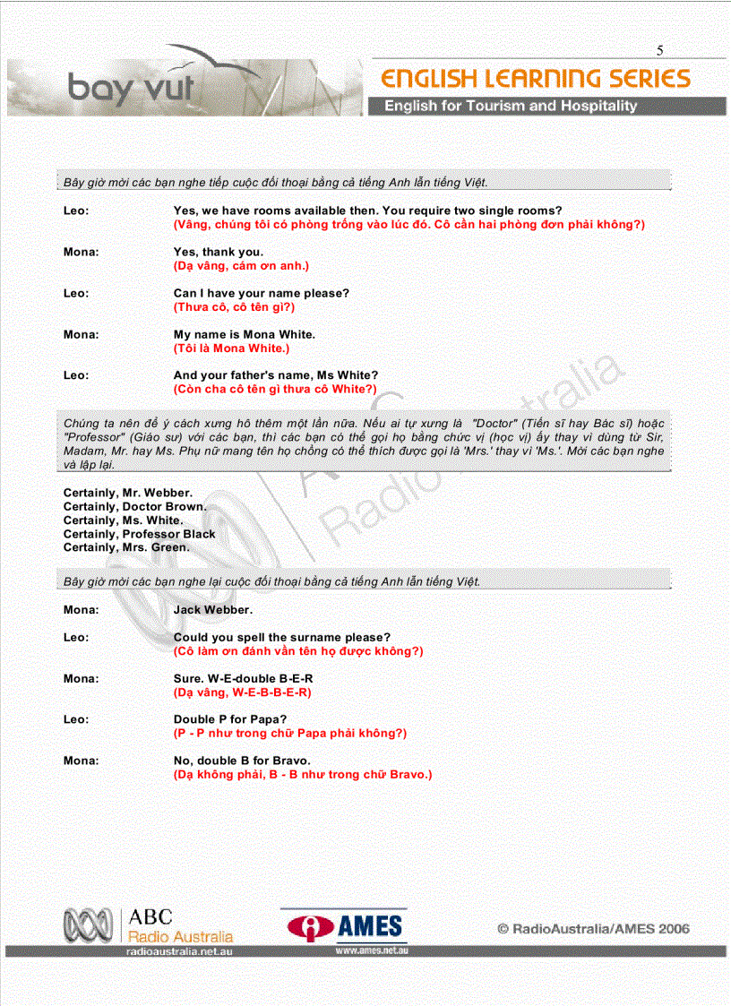 image for page Tiếng Anh Chuyên Ngành Du lịch