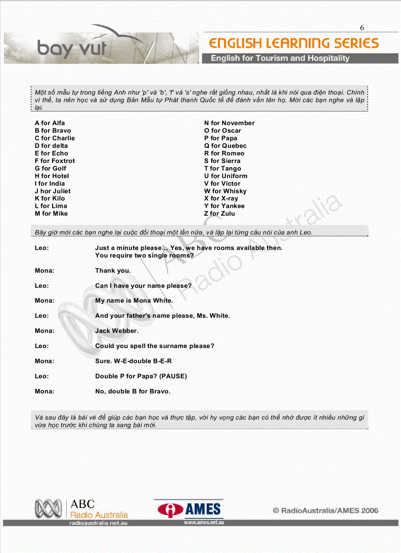 image for page Tiếng Anh Chuyên Ngành Du lịch