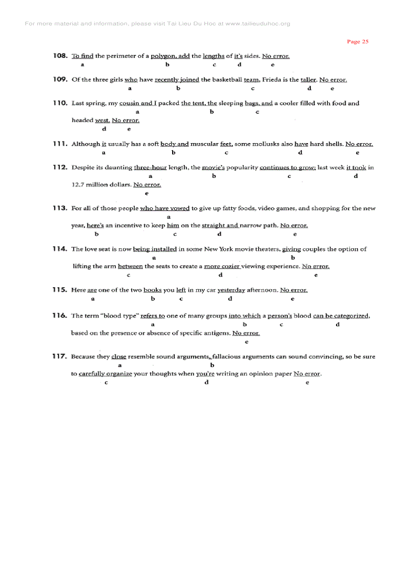 image for page 501 Grammar and Writing Questions Learning Express