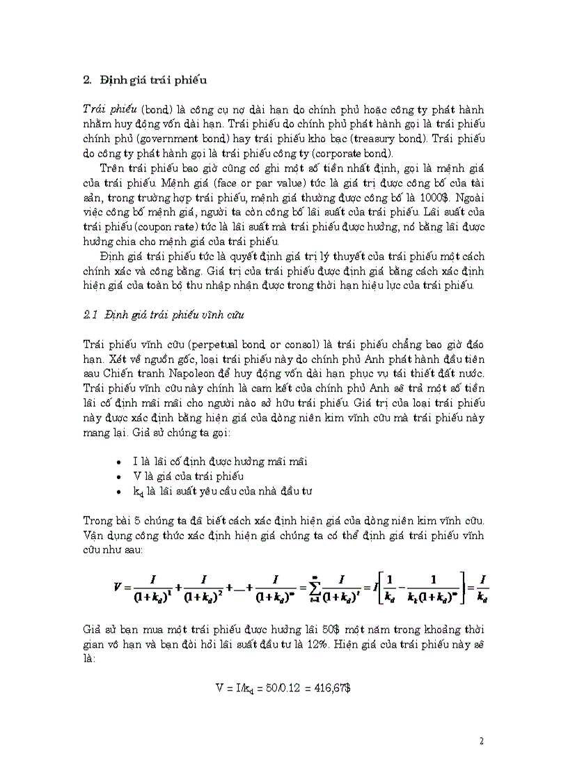 image for page Định giá Chứng Khoán