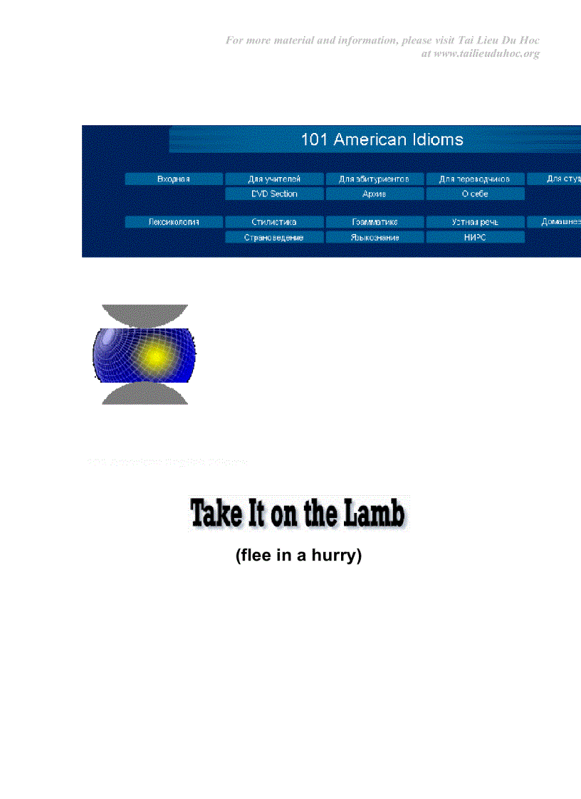 image for page 101 American English Idioms