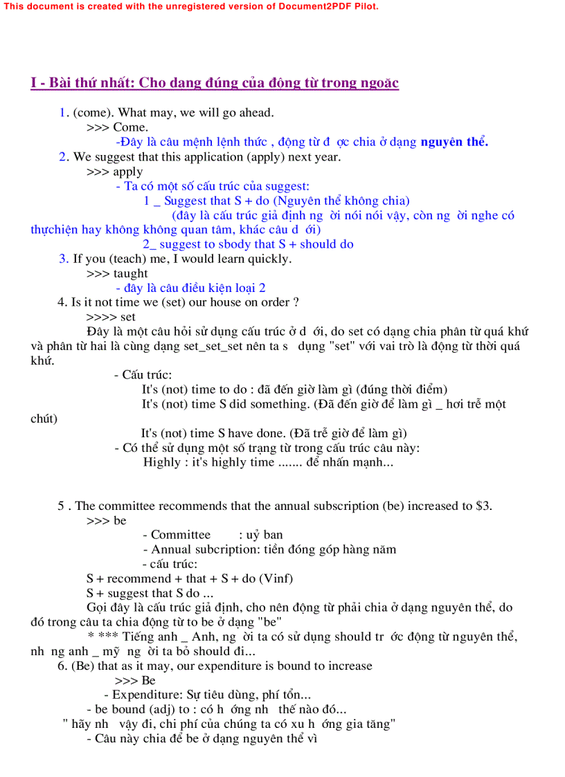 image for page Các dạng bài chia động từ tiếng Anh