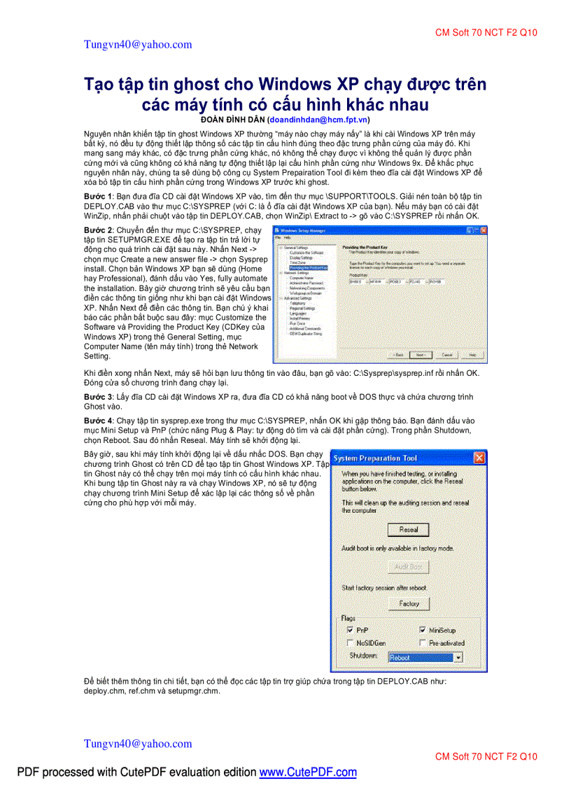 image for page Tạo tập tin Ghost XP cho nhiều máy