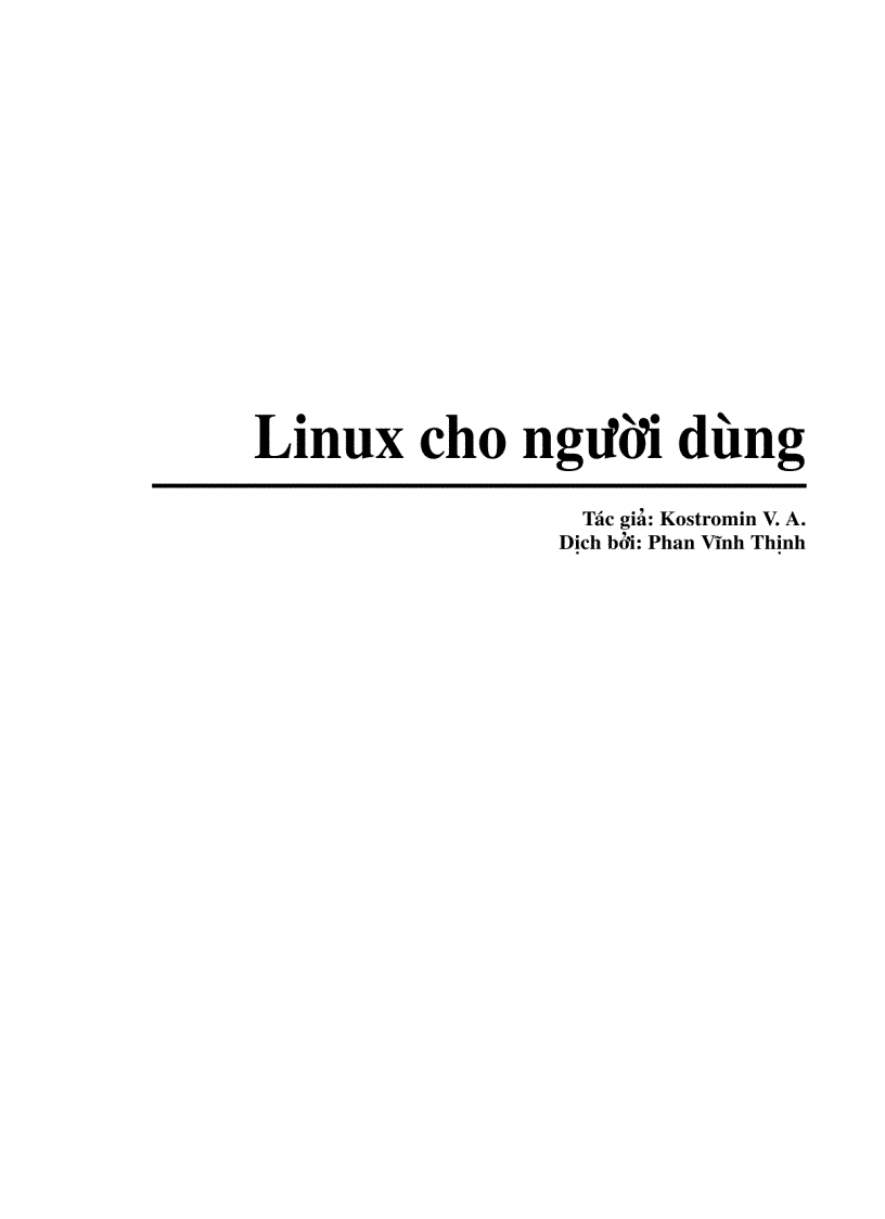 Linux cho người sử dụng